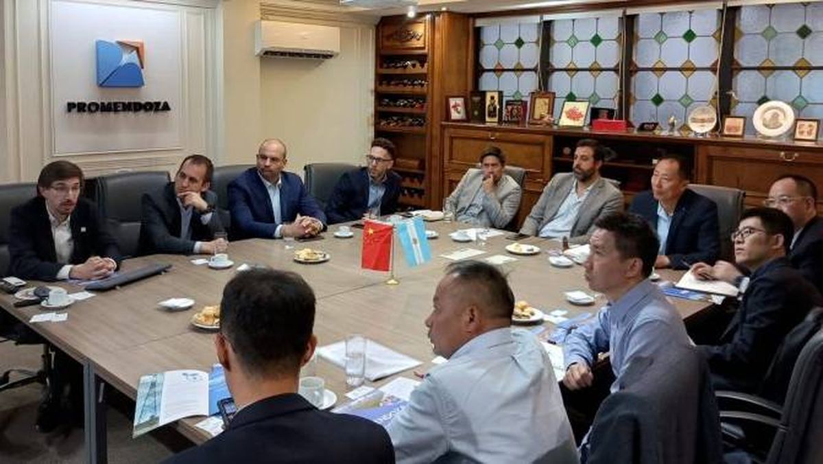 Referentes de la Corporación Nacional de Petróleo de China (CNPC) en la reunión en ProMendoza.