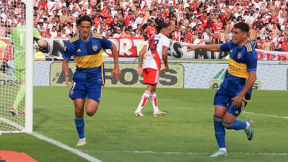 Cavani y Merentiel, los héroes del Superclásico (UNO/Nicolás Ríos)