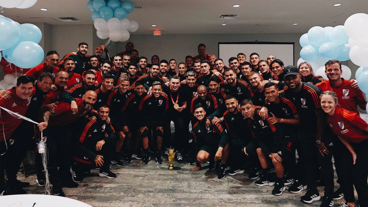 River llegó a Estados Unidos y le dio la bienvenida a Franco Armani, campeón del mundo