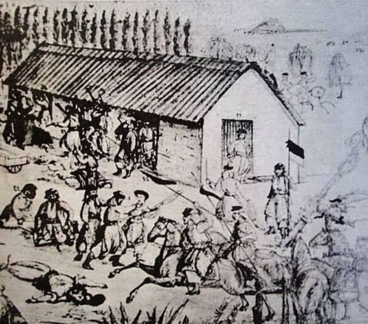 Imágenes recreadas de la masacre de Tandil. Imágenes recreadas de la masacre de Tandil.