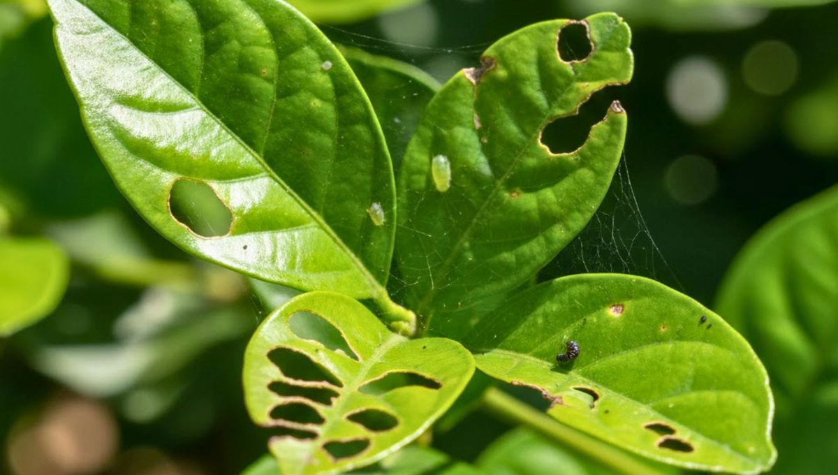 Por qué a las hojas del jazmín le aparecen pequeños agujeros o mordeduras y qué significa