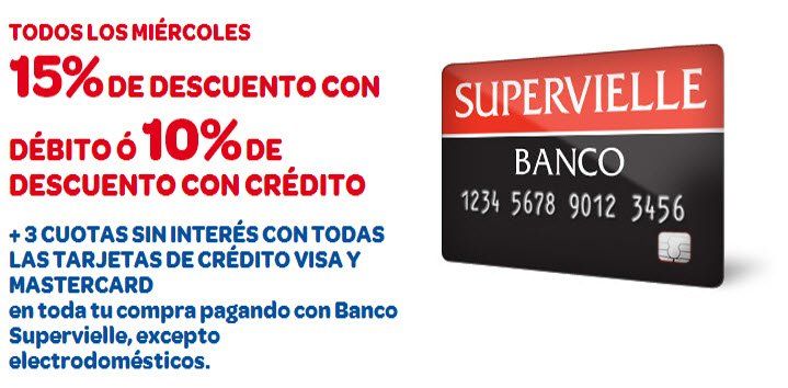 15% de descuento pagando con débito