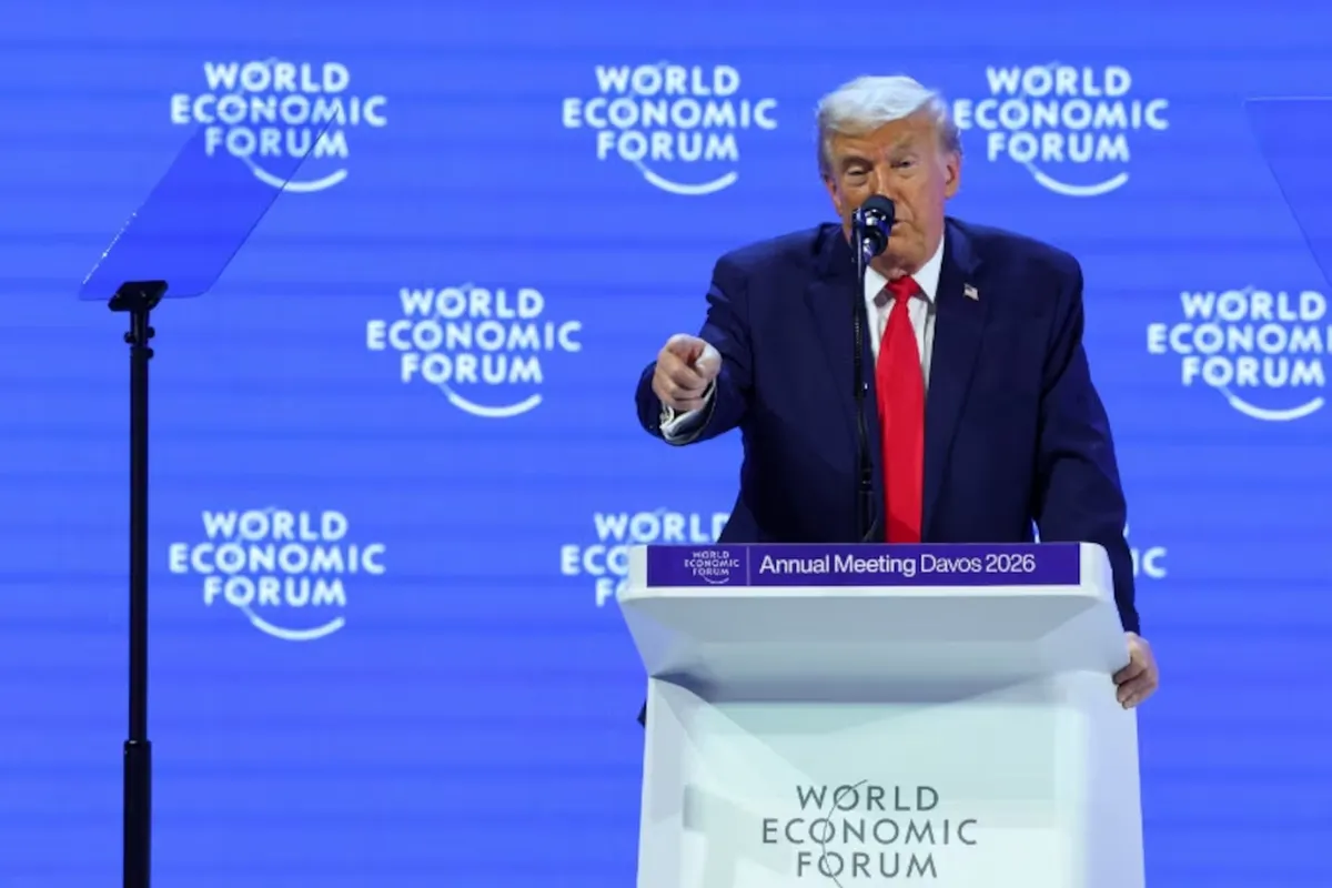El presidente de Estados Unidos, Donald Trump, asiste a la 56ª reunión anual del Foro Económico Mundial en Davos