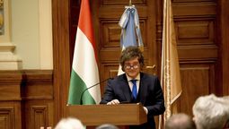 El presidente Javier Milei en Hungría.