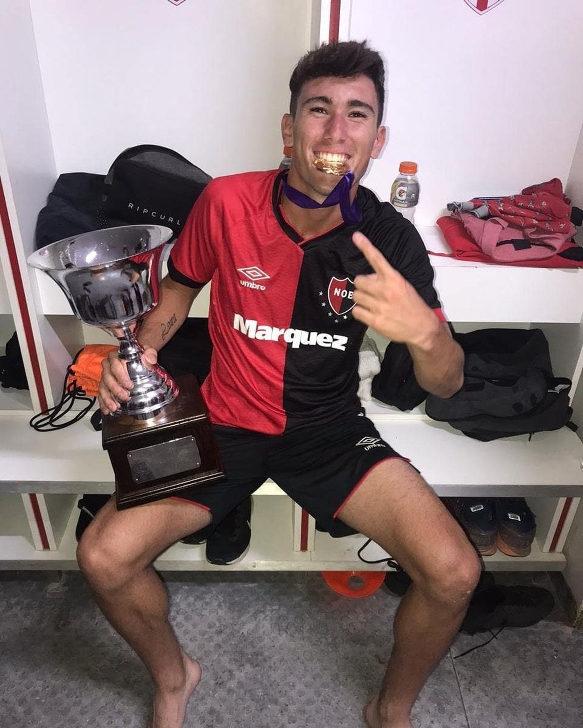 Marcelo Eggel en su etapa como jugador de Newell's.