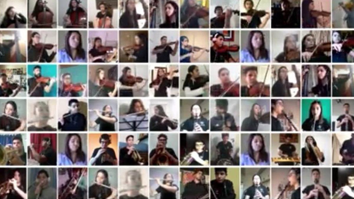 La Orquesta Escuela Municipal de San Martín homenajeó a los médicos del Hospital Perrupato por el Día de la Sanidad