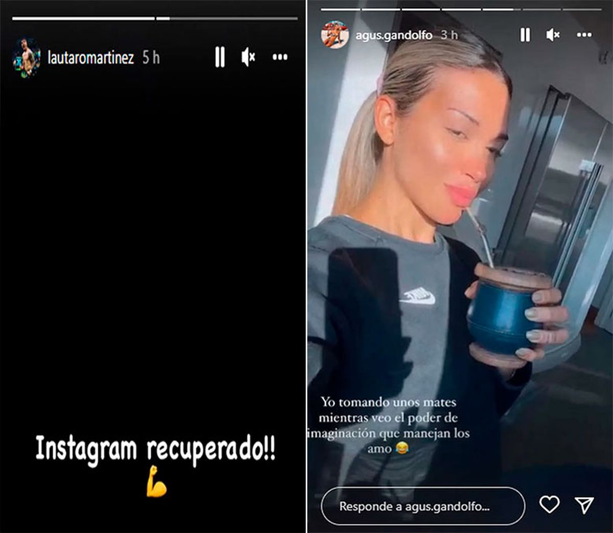 Los posteos de Lautaro y Agustina tras los rumores de infidelidad.