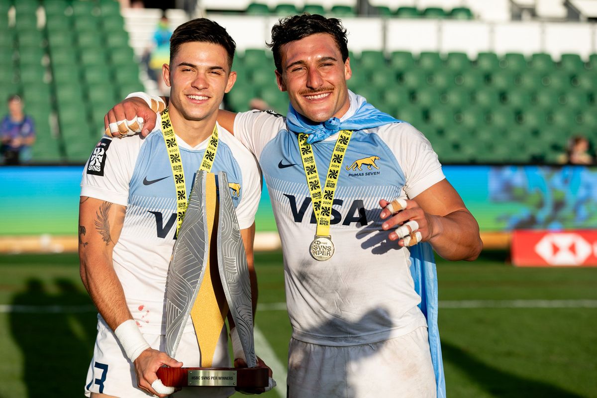 Marcos Moneta y Rodrigo Isgró, figuras de Los Pumas 7s en el Seven de Perth Marcos Moneta y Rodrigo Isgró, figuras de Los Pumas 7s en el Seven de Perth