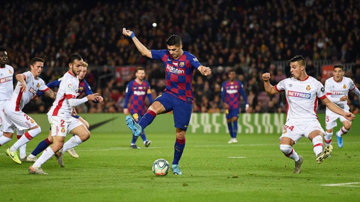 El taco de Suárez contra el Mallorca es uno de los goles nominados.