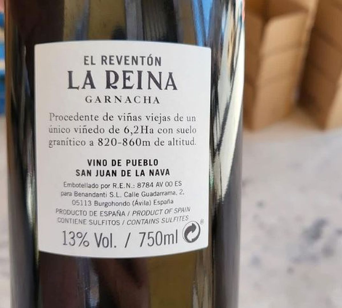 El Reventón La Reina, el vino que el mendocino Alejandro Vigil lanzó en España.