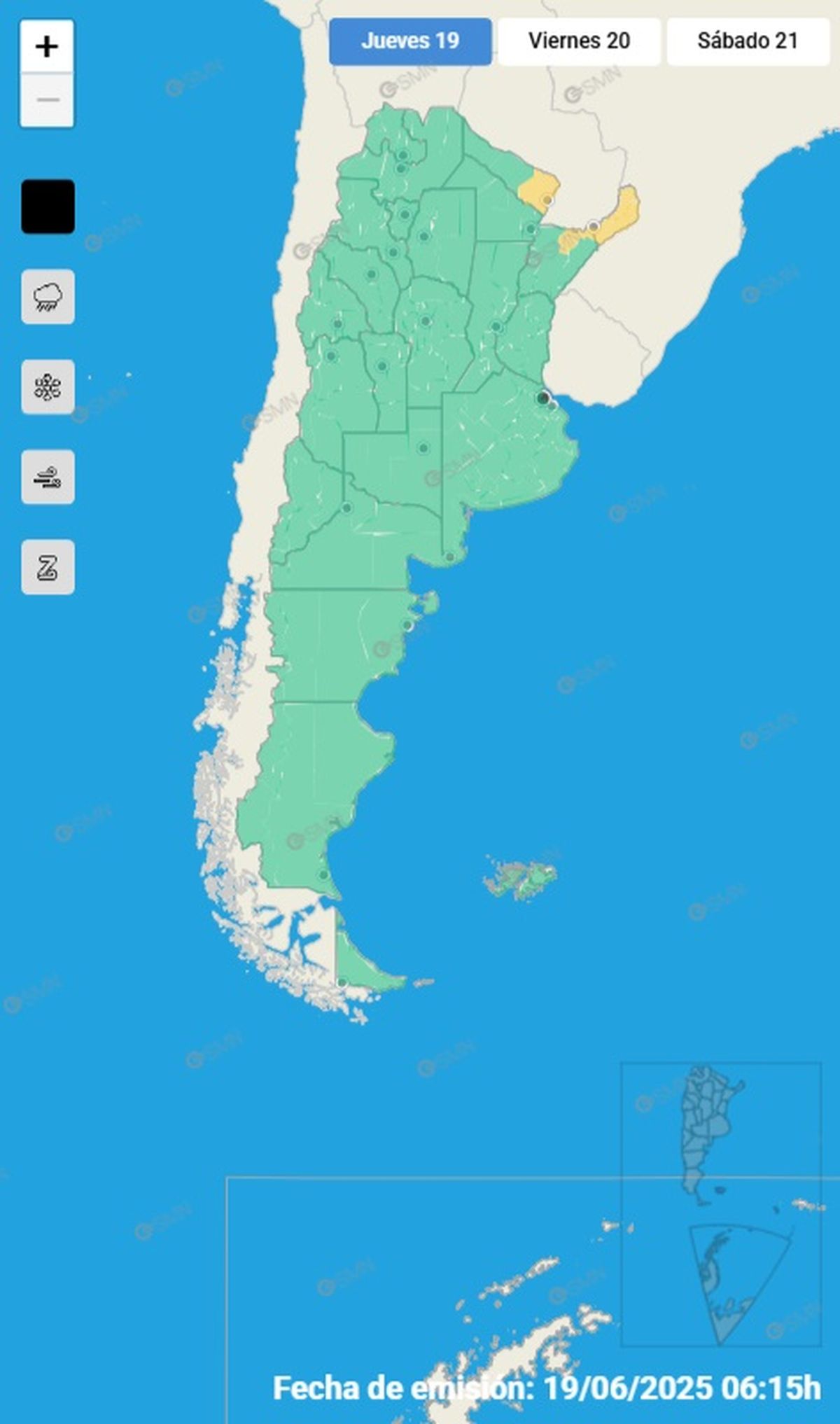 Estas son las provincias afectadas Estas son las provincias afectadas