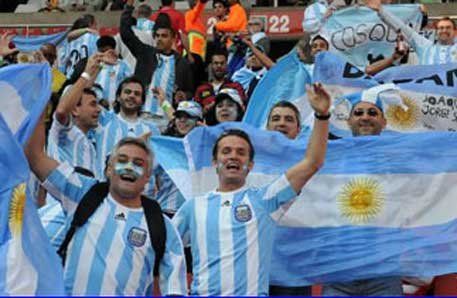 En la previa, los hinchas argentinos le pusieron todo el color