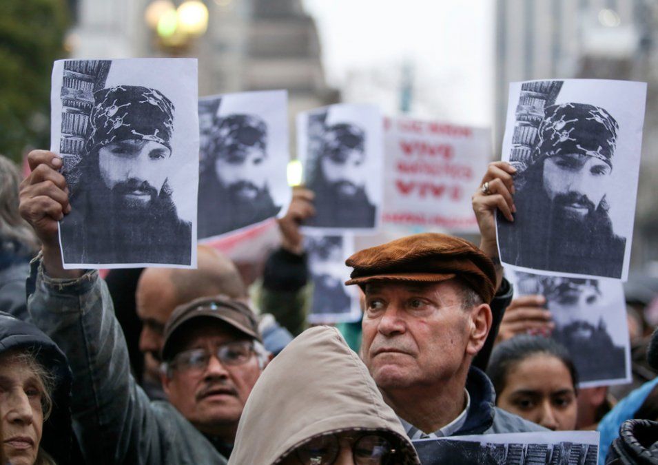 Una de las tantas marchas de familiares y amigos de Santiago Maldonado.