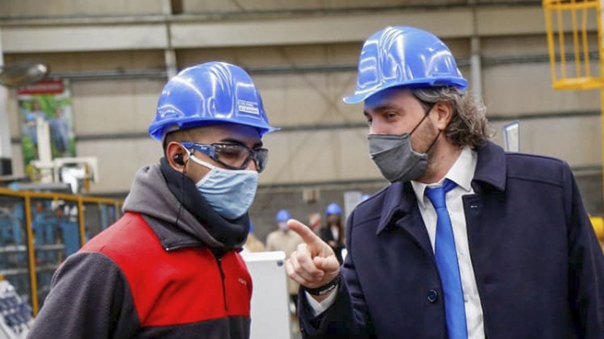 Santiago Cafiero durante el lanzamiento del programa Te Sumo para insertar laboralmente a jóvenes de 18 a 24 años en pymes.
