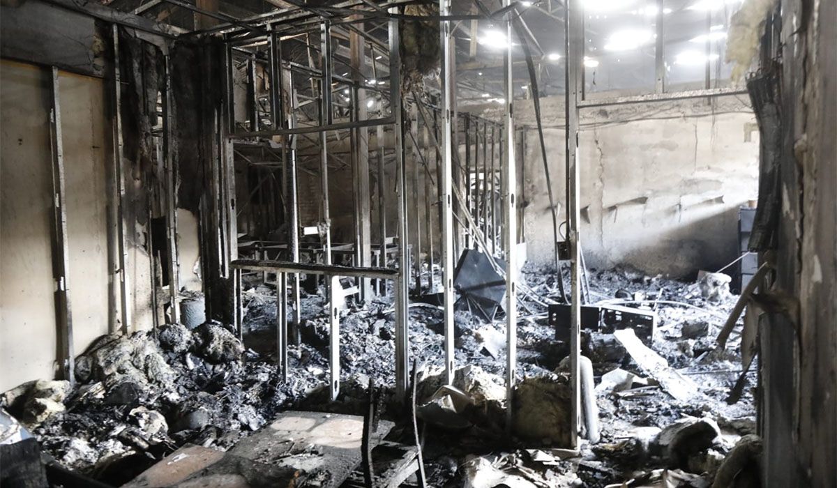 El incendio afectó el 85% de las instalaciones de Plastiandino. El incendio afectó el 85% de las instalaciones de Plastiandino.