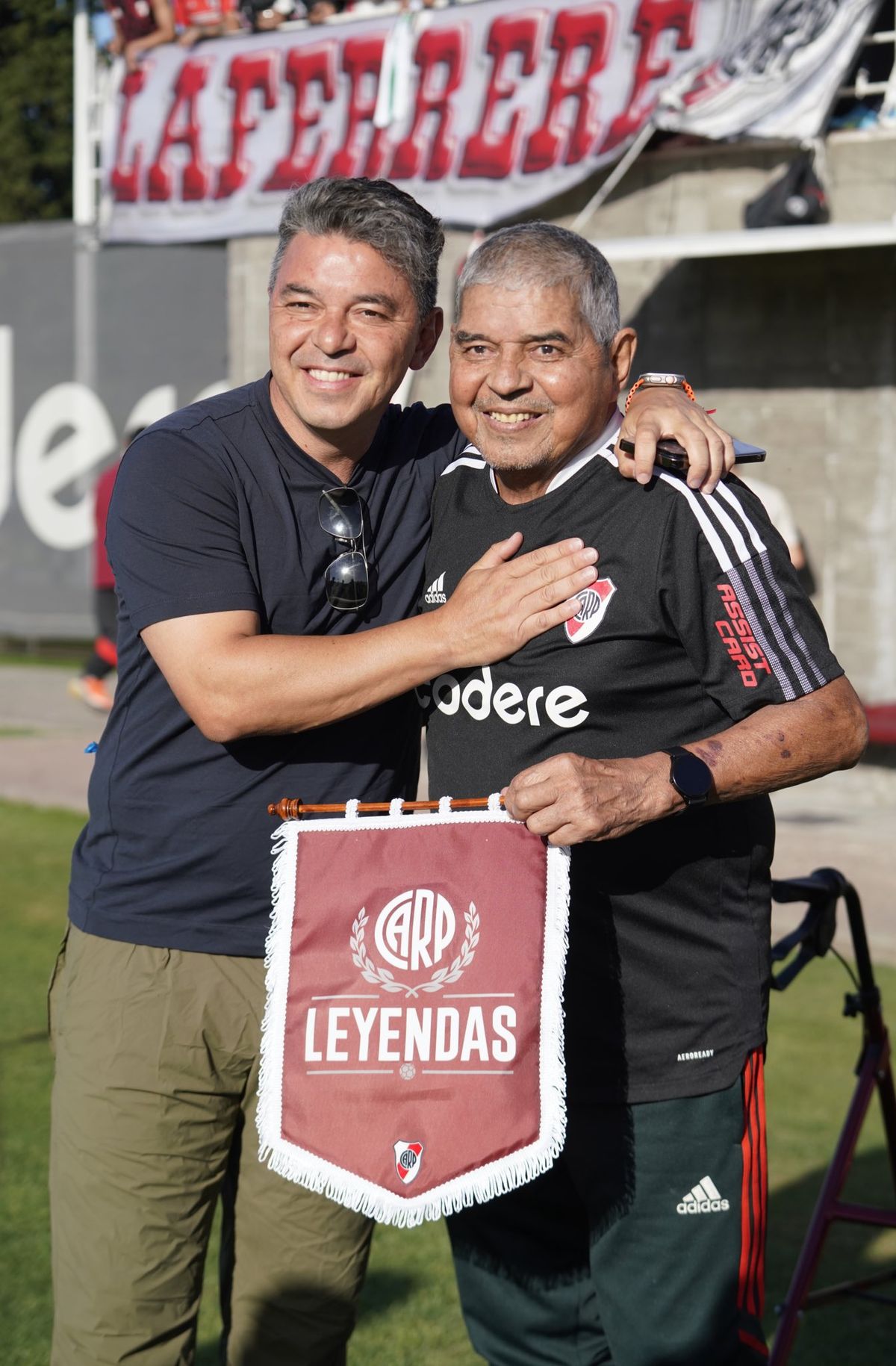 Marcelo Gallardo y su padre Máximo, quien falleció a los 65 años. Marcelo Gallardo y su padre Máximo, quien falleció a los 65 años.