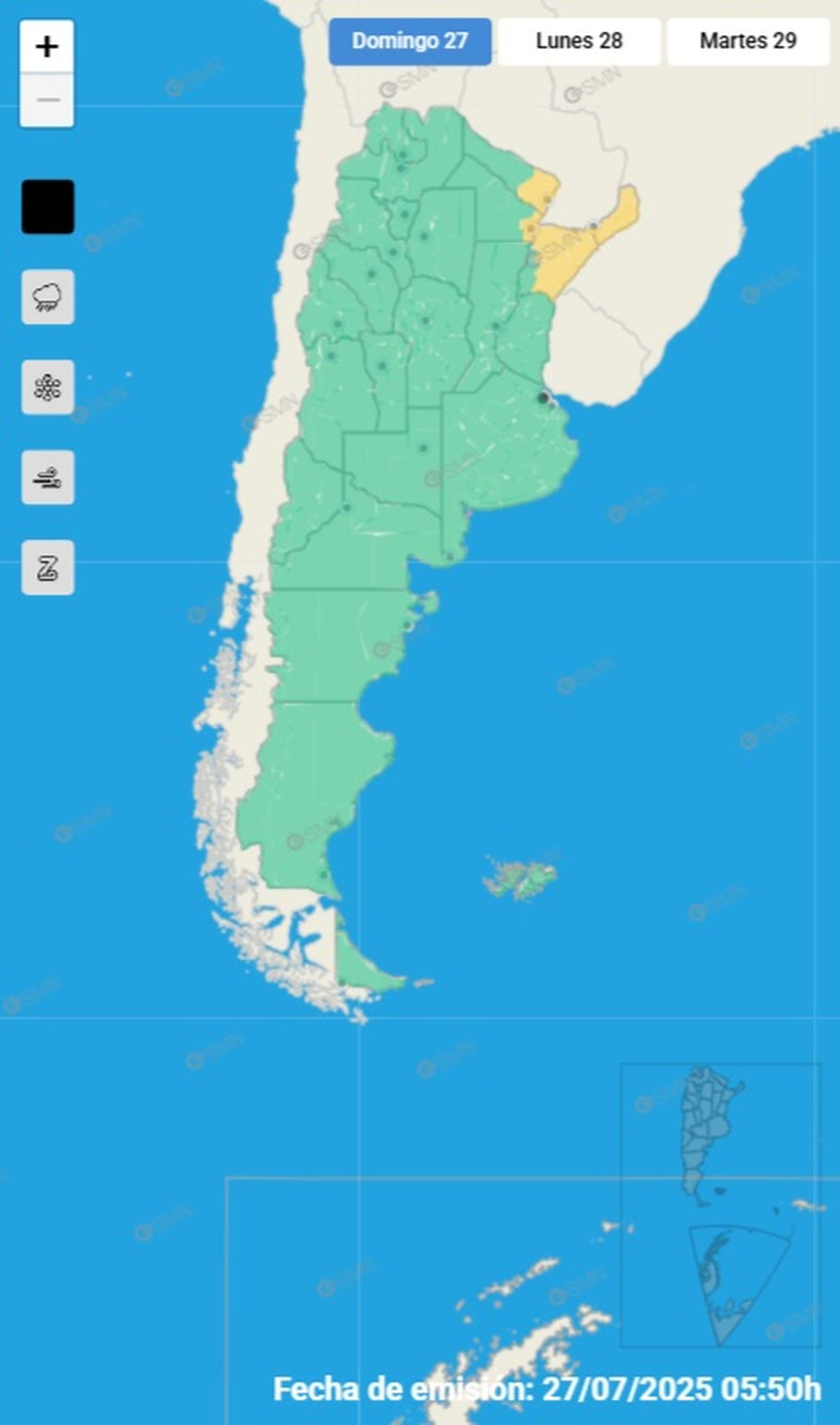 Estas son las provincias afectadas Estas son las provincias afectadas
