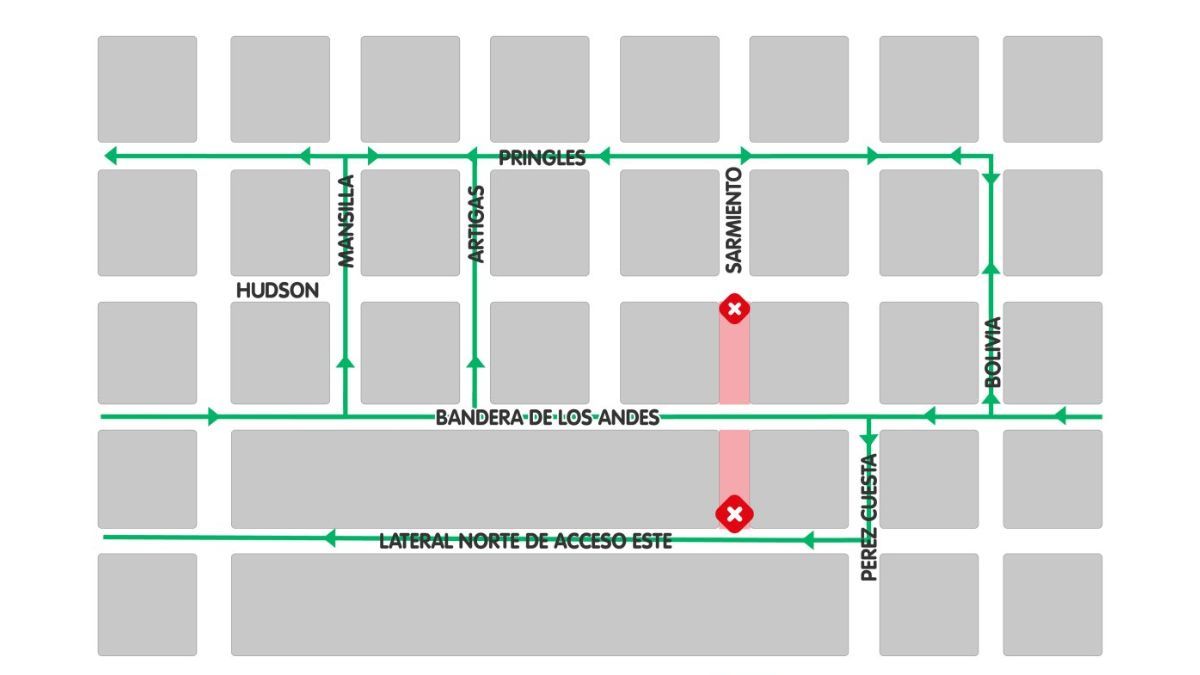 Este tramo aún está cortado. Guaymallén anticipó que en dos semanas estará habilitado. Este tramo aún está cortado. Guaymallén anticipó que en dos semanas estará habilitado.