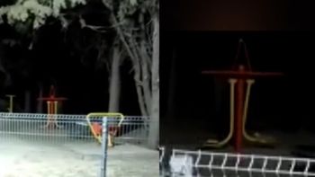 ¿Fantasma fit en Mendoza?: el inquietante momento paranormal en una plaza