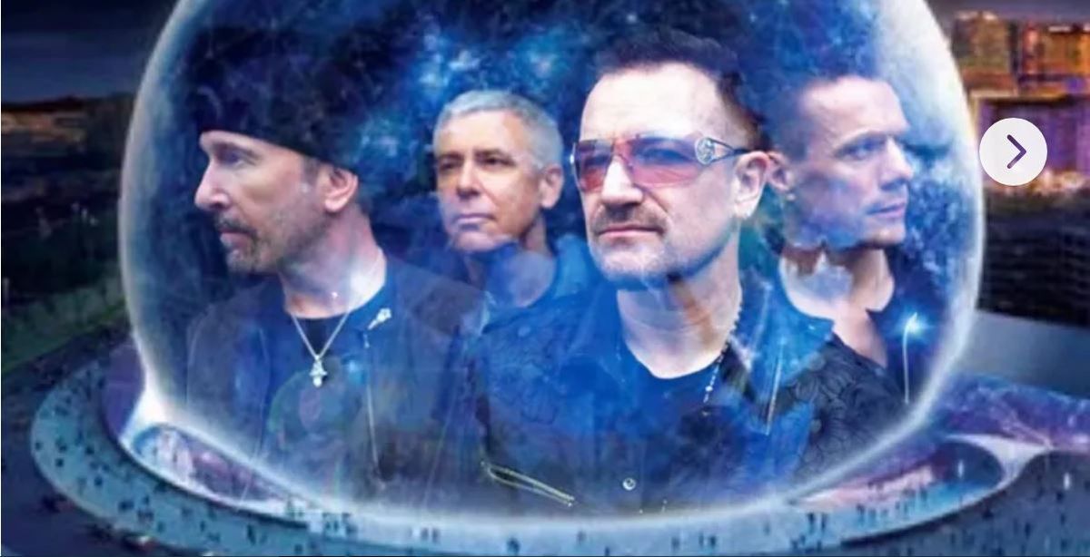 Esfera futurista. U2 estrenó el Sphere, la mega esfera en Las Vegas más grande del mundo.