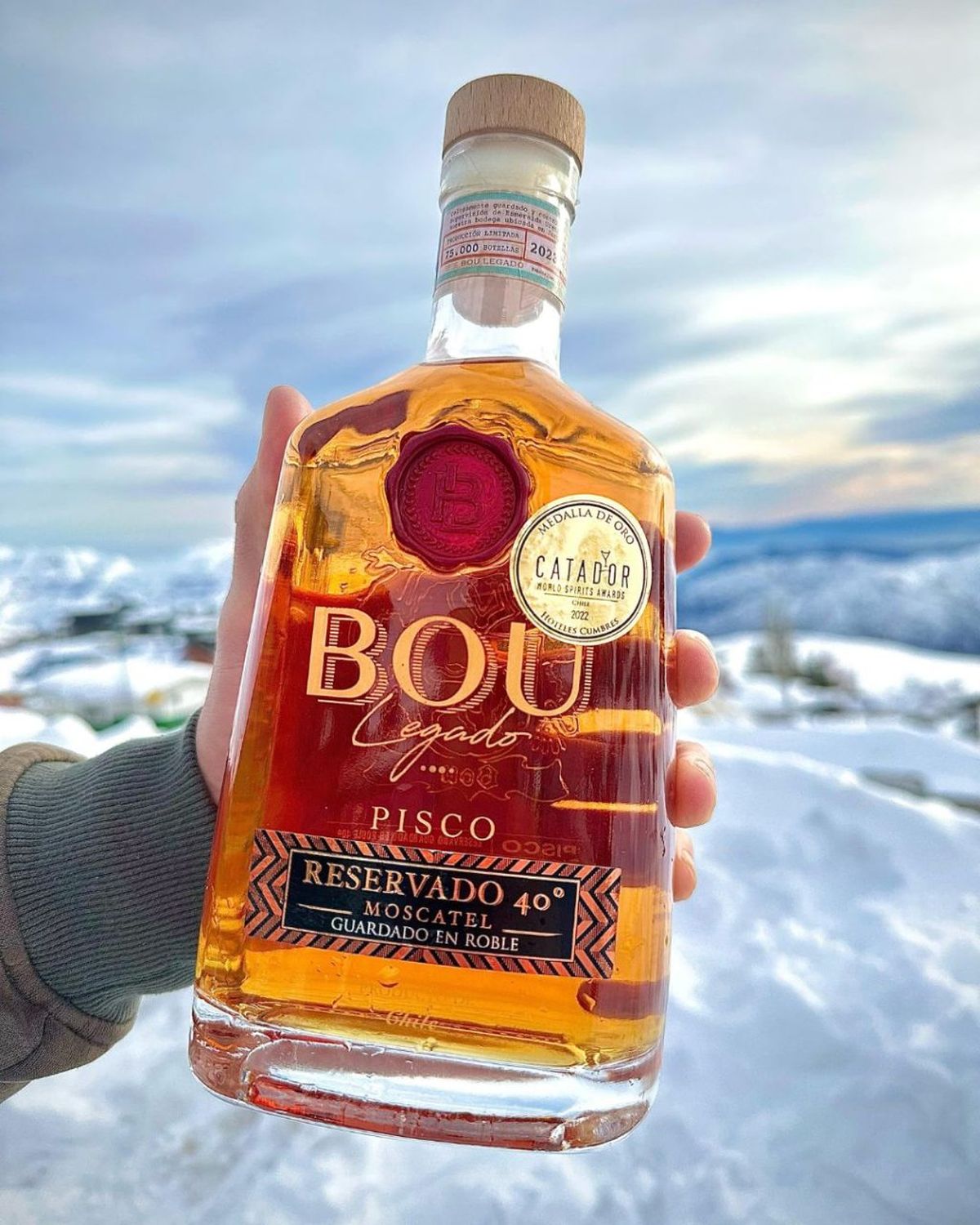 Pisco Bou Legado Roble 40°. Pisco Bou Legado Roble 40°.