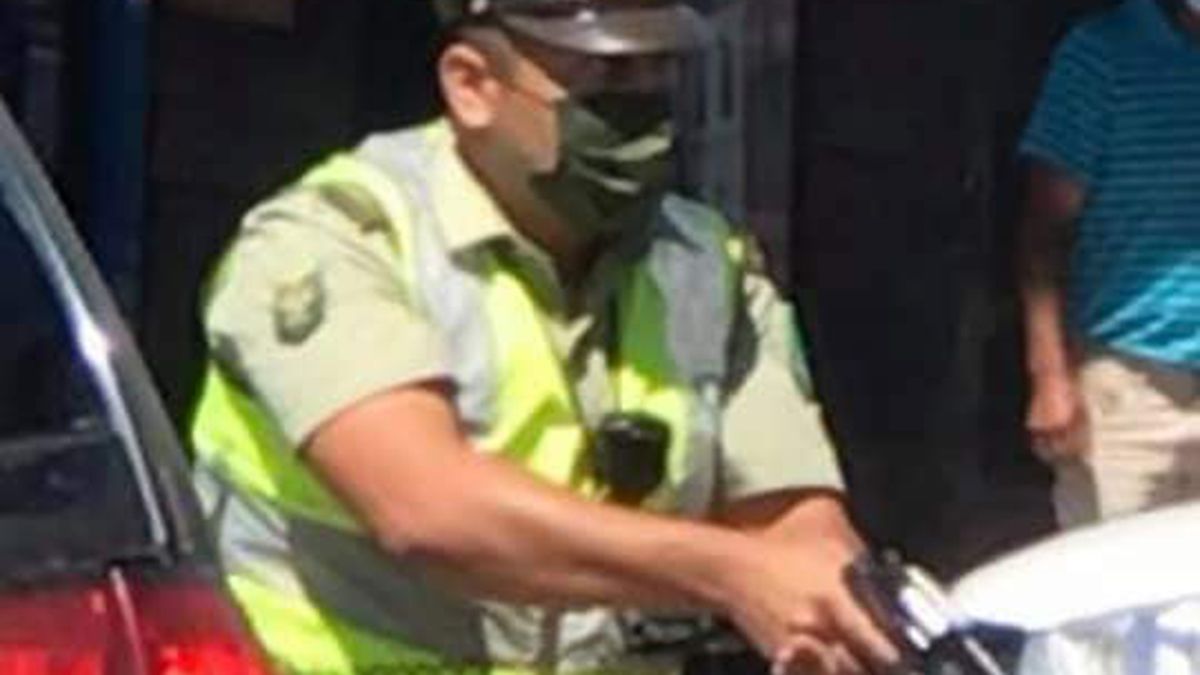El carabinero de Chile fue detenido luego de ser identificado.