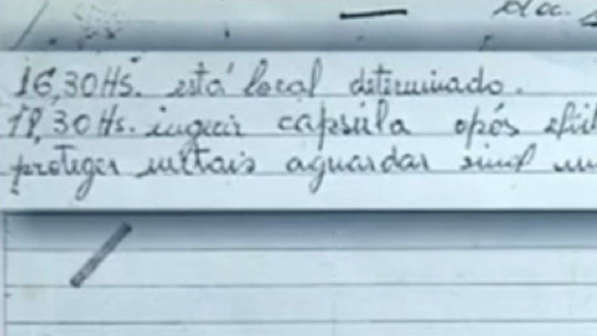 La carta que se encontró junto a los muertos en Brasil. La carta que se encontró junto a los muertos en Brasil.
