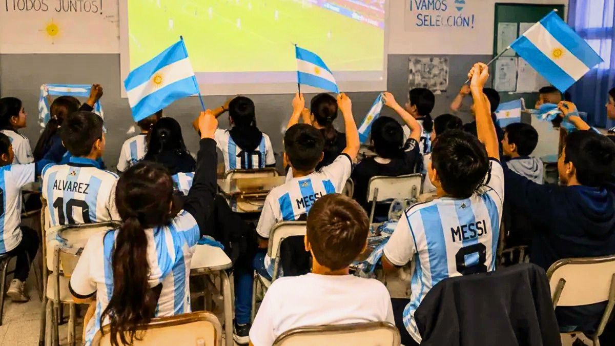 Los alumnos de las escuelas de Mendoza podrán ver el Mundial en las aulas. Imagen ilustrativa.