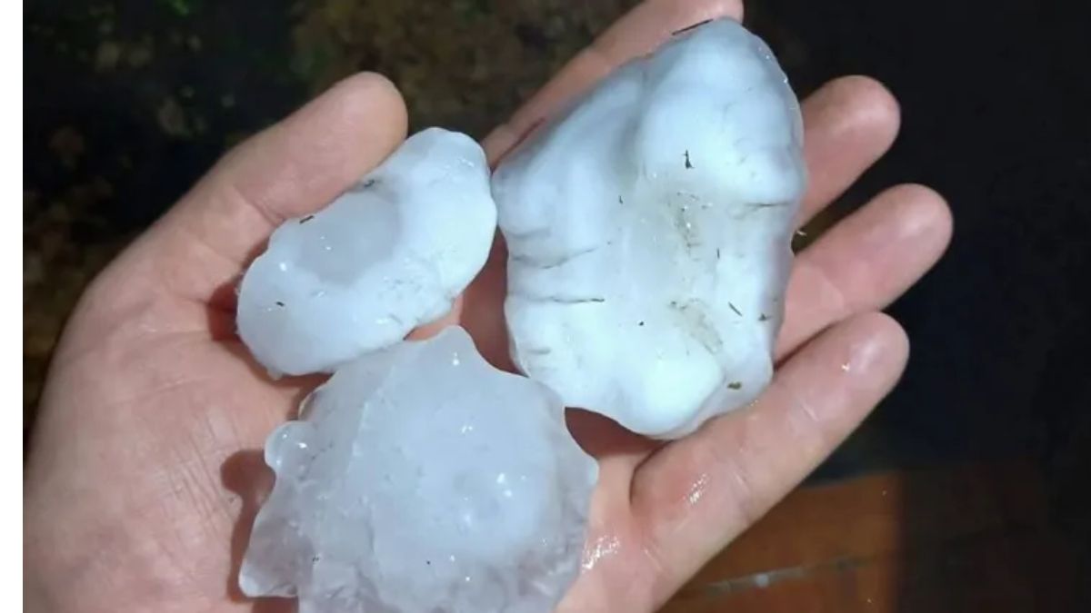 Una fuerte tormenta con caída de granizo afectó a San Rafael: piedras de gran tamaño y apagones
