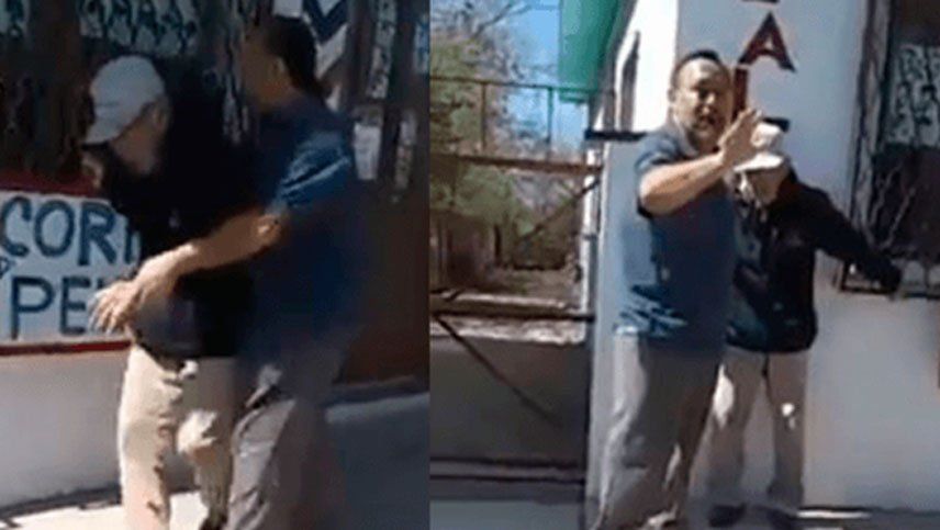 El indignante video que muestra a un hombre agrediendo a su papá anciano