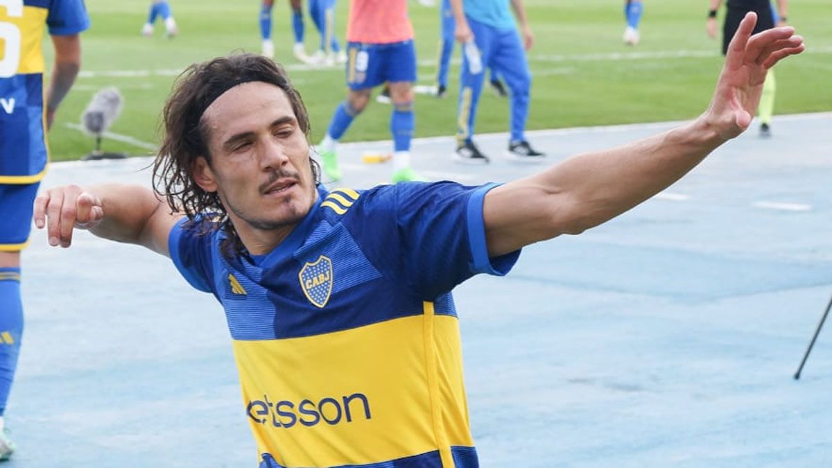 Cavani quiere ganar su primer título en Boca (UNO/Nicolás Ríos)