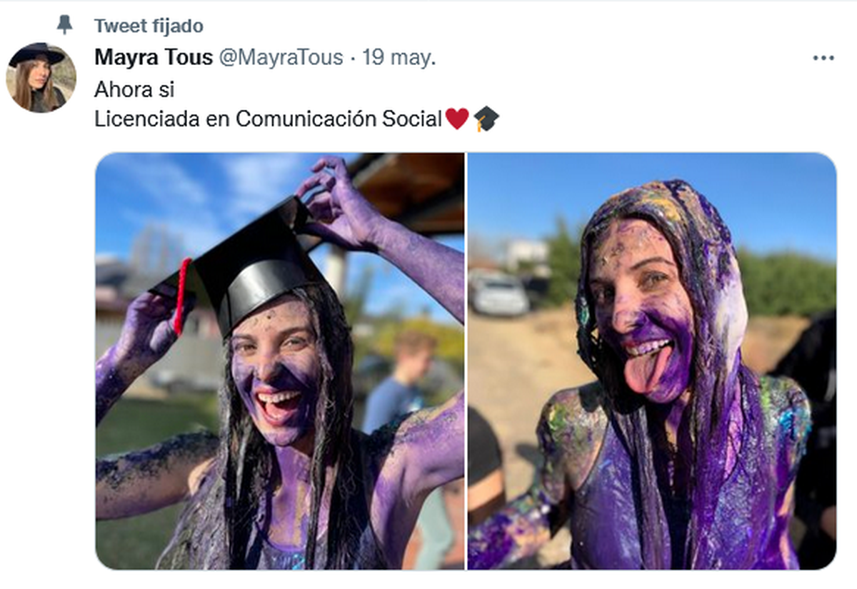 La flamante licenciada Mayra Tous.