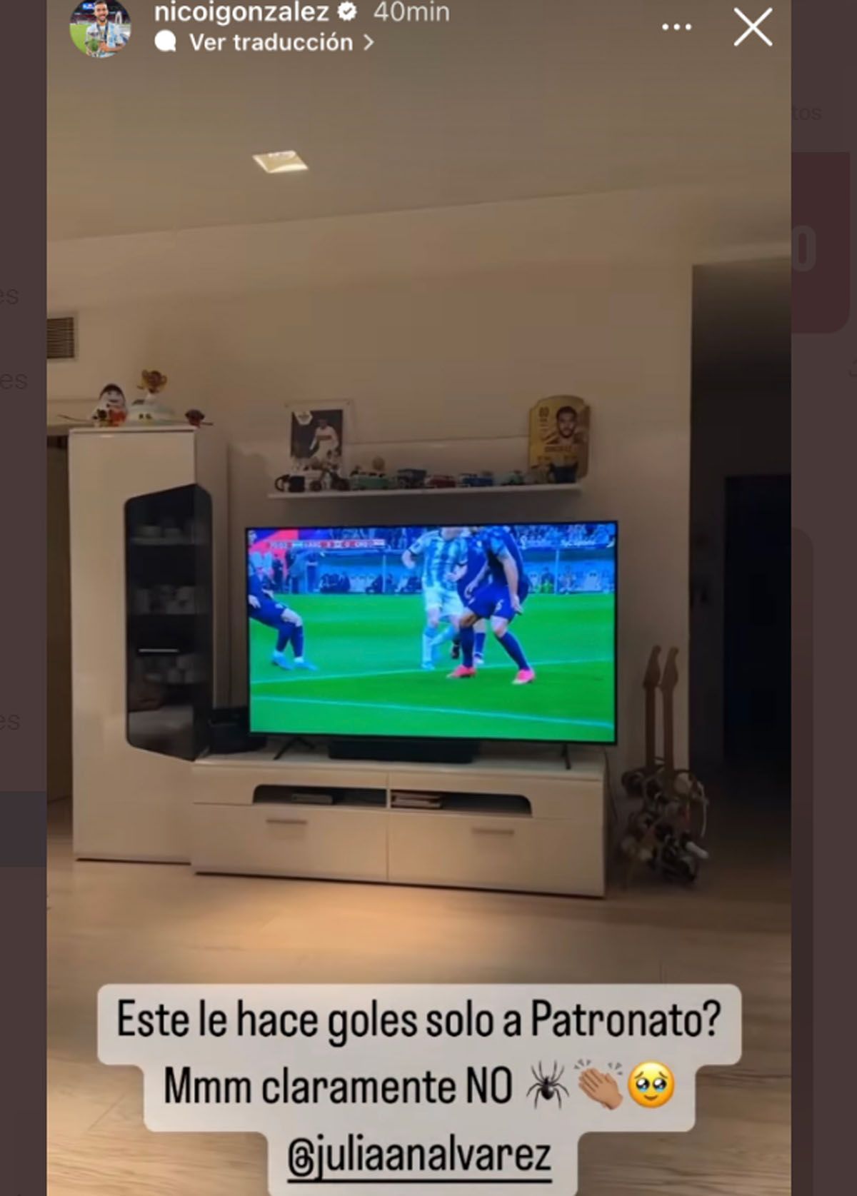 El posteo de Nico González sobre Julián Álvarez