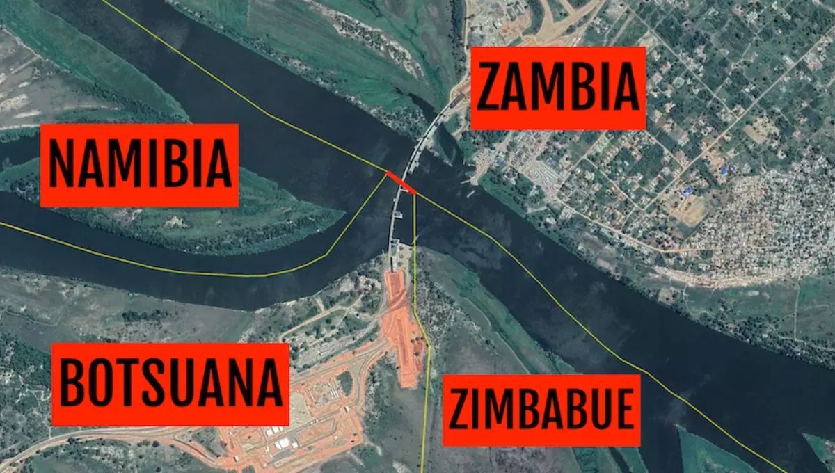 Un límite diminuto con gran relevancia: el cuadripunto de Kazungula. Un límite diminuto con gran relevancia: el cuadripunto de Kazungula.