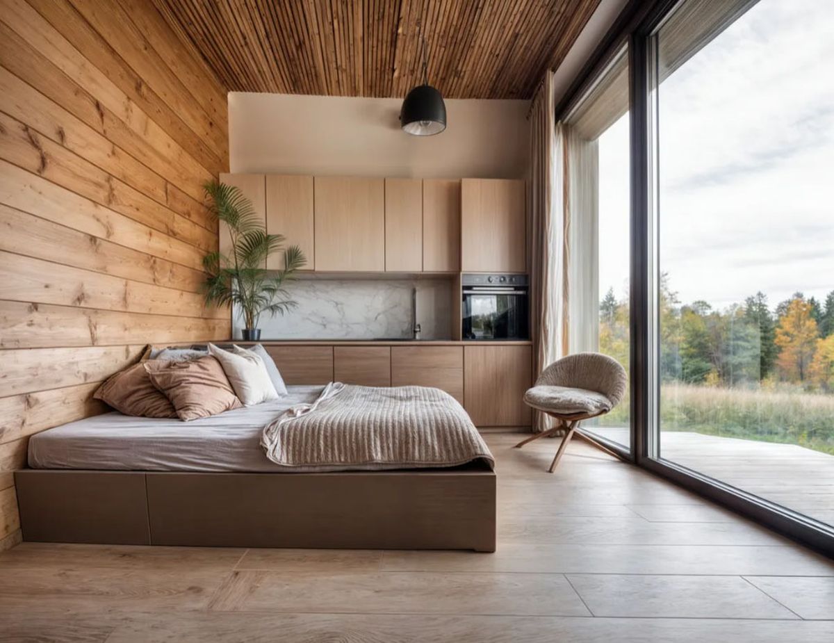 Tiny house. Así se ve el dormitorio. Tiny house. Así se ve el dormitorio.