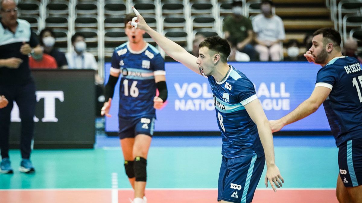 Agustín Loser volvió a ser figura de Argentina en la Liga de las Naciones