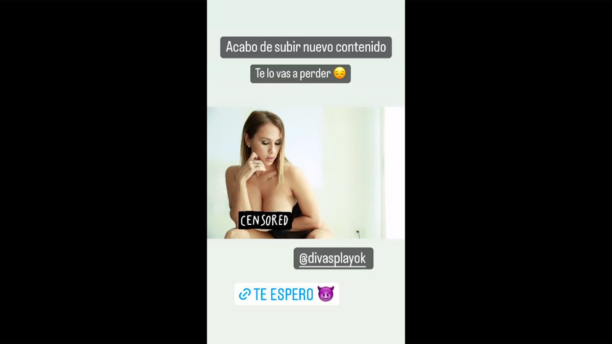 Barby Silenzi subió una historia invitando a sus seguidores a que la visiten en Divas Play.