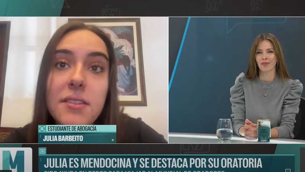 Julia Barbeito entrevstada por Marisol Benegas en Canal 7. Julia Barbeito entrevstada por Marisol Benegas en Canal 7.