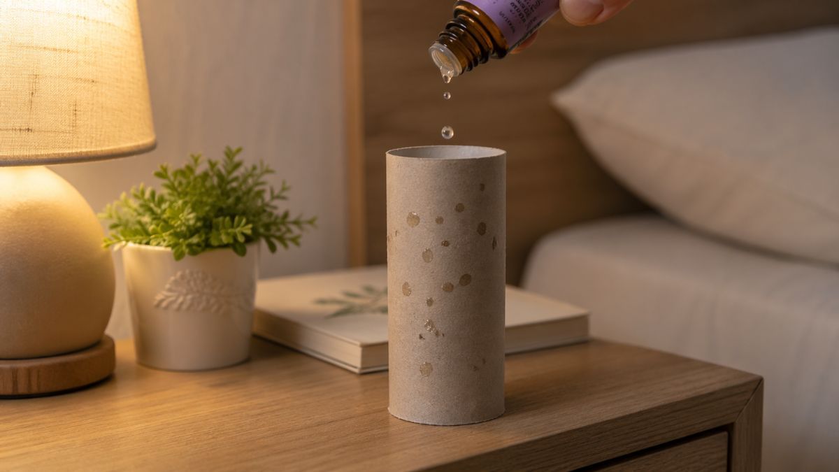 Cómo transformar un tubo de papel higiénico en un aromatizante.