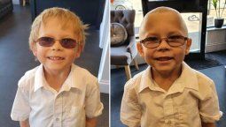 Un niño se rapó la cabeza para solidarizarse con su amigo que sufre leucemia