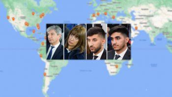 El mapa interactivo con todos los lugares que visitó la familia de Walter Bento en 10 años