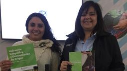 Valentina Navarro, directora de Agricultura de Mendoza, junto a Yanina Yalungo, secretaria de Economía Regional de la Nación, a la espera del sello de calidad para el aceite de oliva de Mendoza.&nbsp;