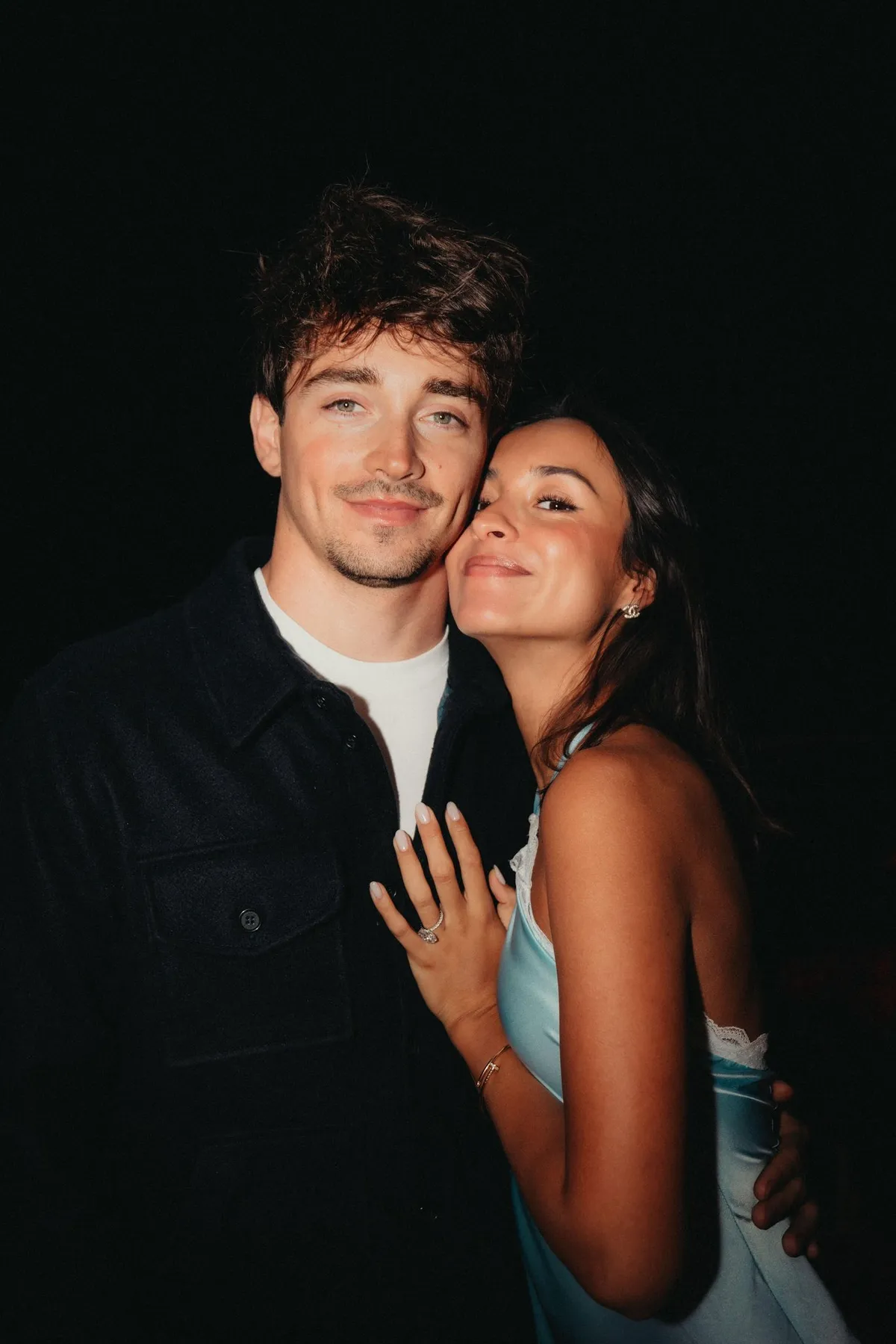 Charles Leclerc y su novia Alexandra Saint Mleux.