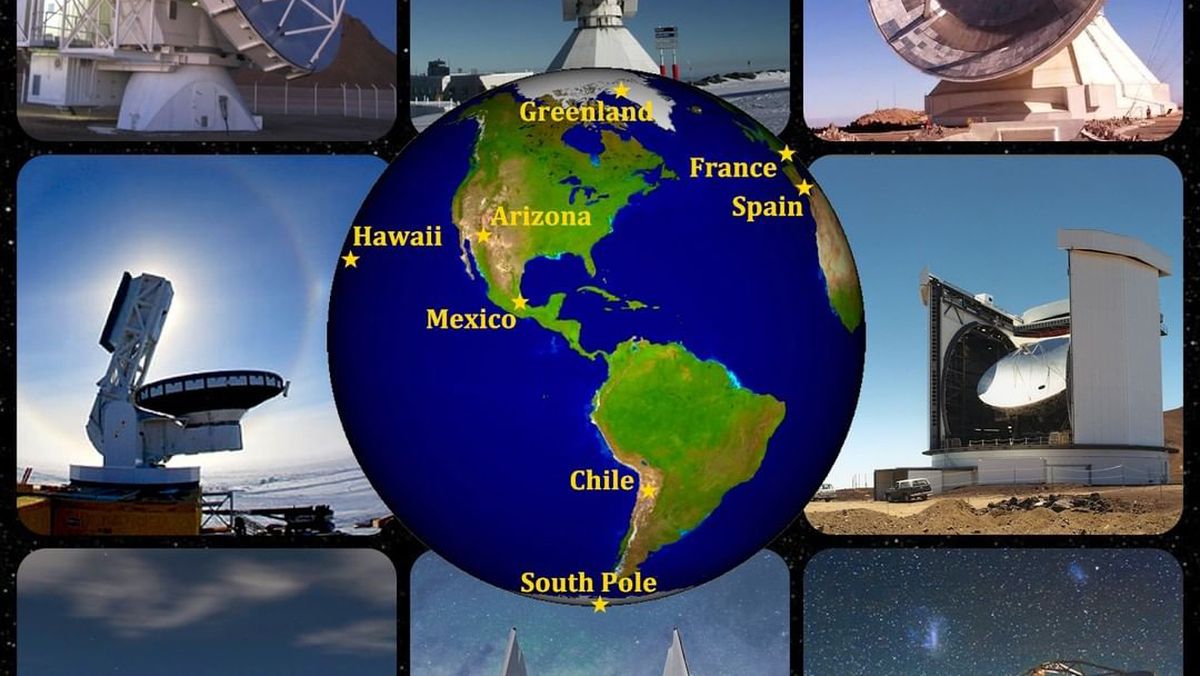 Los radiotelescopios de EHT, la red global de telescopios que captan agujeros negros.