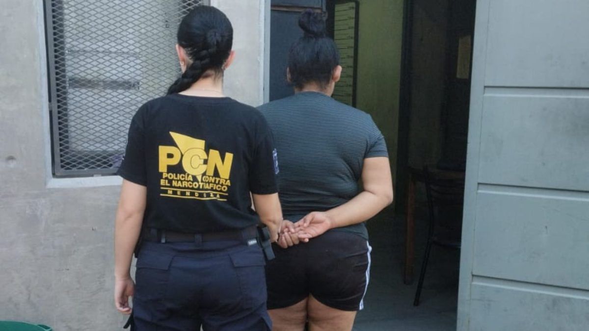 La mujer detenida por narcotráfico en Godoy Cruz. La mujer detenida por narcotráfico en Godoy Cruz.