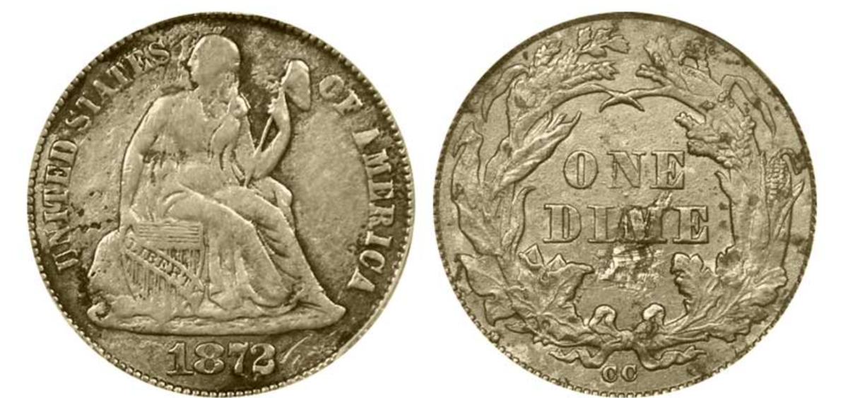 Esta moneda de 10 centavos, pero de 1873, podría hacerte millonario. Esta moneda de 10 centavos, pero de 1873, podría hacerte millonario.
