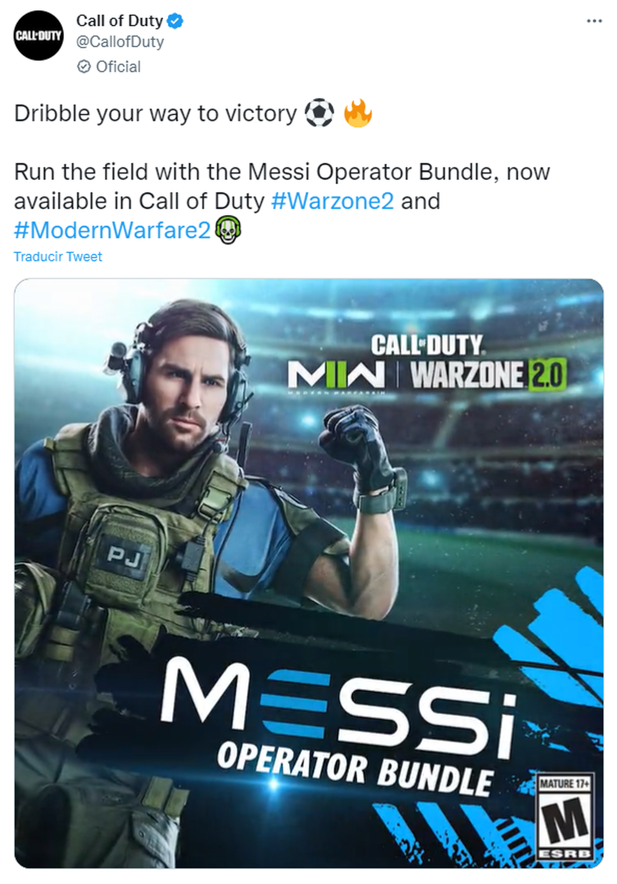 Lionel Messi fue presentado en el Call Of Duty mientras está en el Mundial Qatar 2022