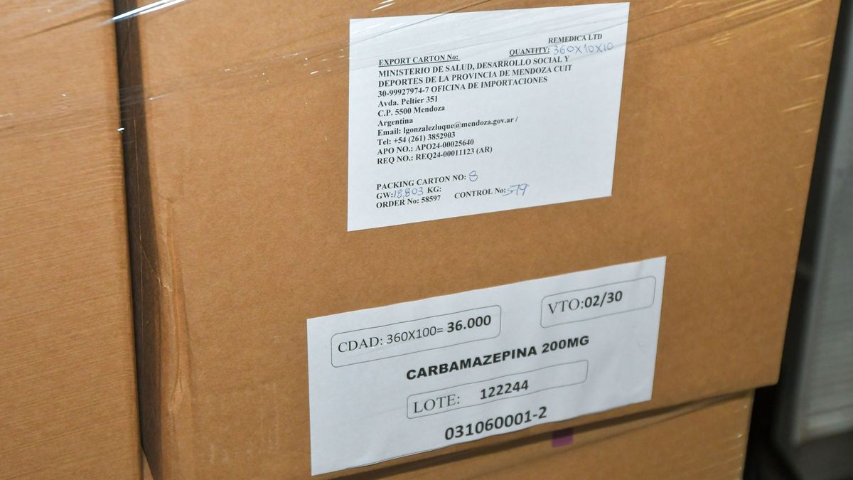 Así llegaron las 700.000 dosis de carbamazepina, un medicamento antiepiléptico. Esta cantidad cubrirá casi todo el año de demanda pública de la droga. Así llegaron las 700.000 dosis de carbamazepina, un medicamento antiepiléptico. Esta cantidad cubrirá casi todo el año de demanda pública de la droga.