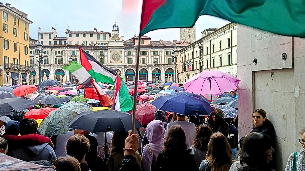 Marchas en varias ciudades de Italia contra el genocido en Palestina.