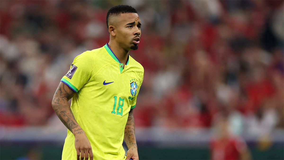 Gabriel Jesús, figura de Brasil, le diojo adiós al Mundial Qatar 2022.